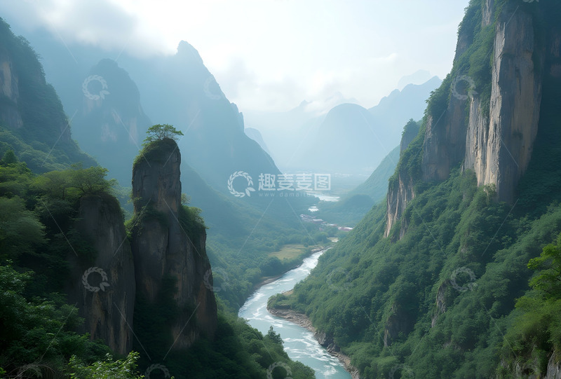 高清大图下载【趣麦麦图】湖北恩施大峡谷  