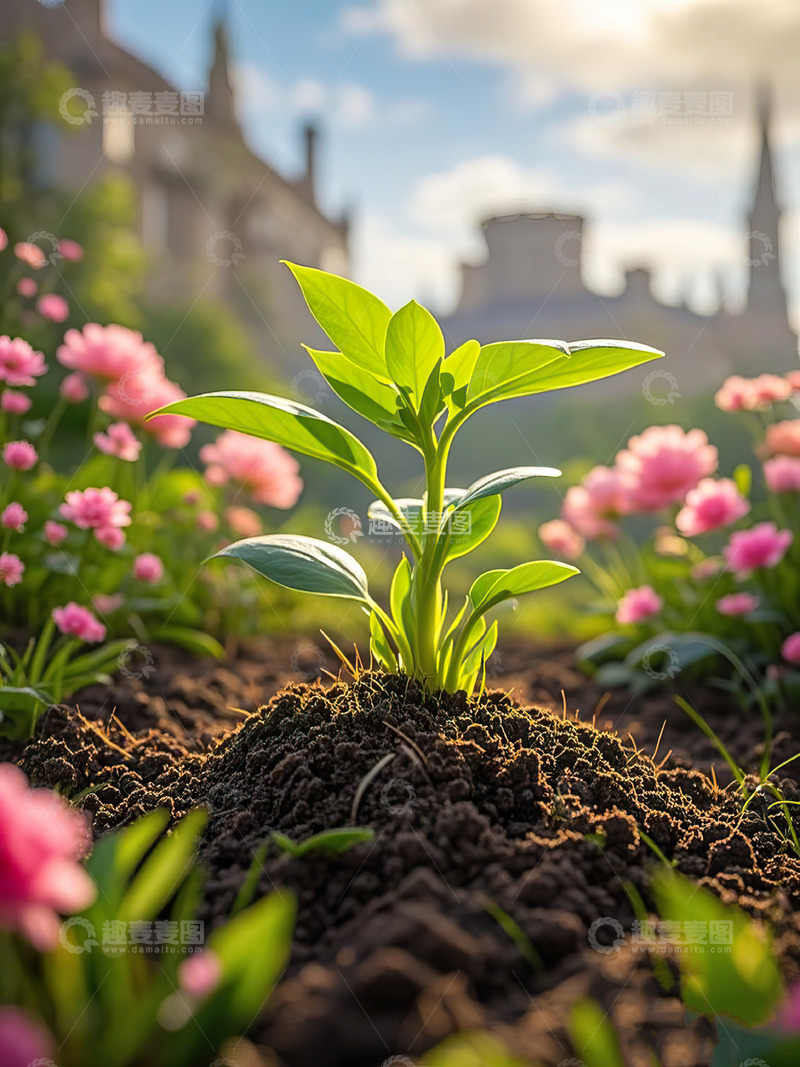 高清大图下载【趣麦麦图】春天发芽的小树苗植树节素材25