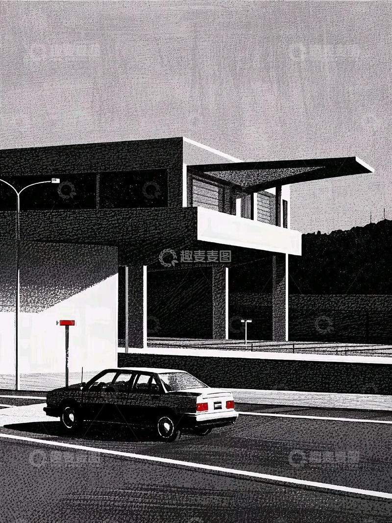 高清大图下载【趣麦麦图】黑白摄影建筑