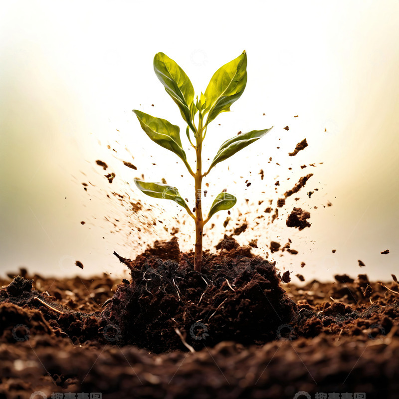 高清大图下载【趣麦麦图】春天发芽的小树苗植树节素材18
