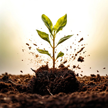 春天发芽的小树苗植树节素材12