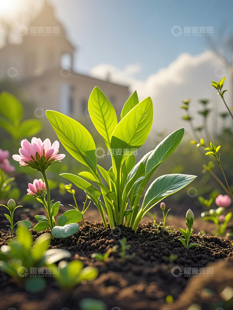 高清大图下载【趣麦麦图】春天发芽的小树苗植树节素材33