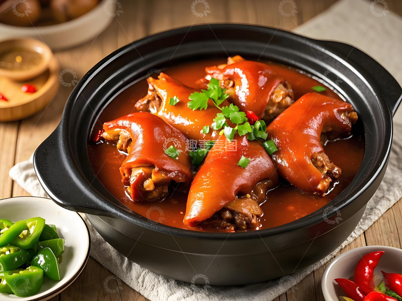 高清大图下载【趣麦麦图】美食摄影砂锅猪蹄煲1