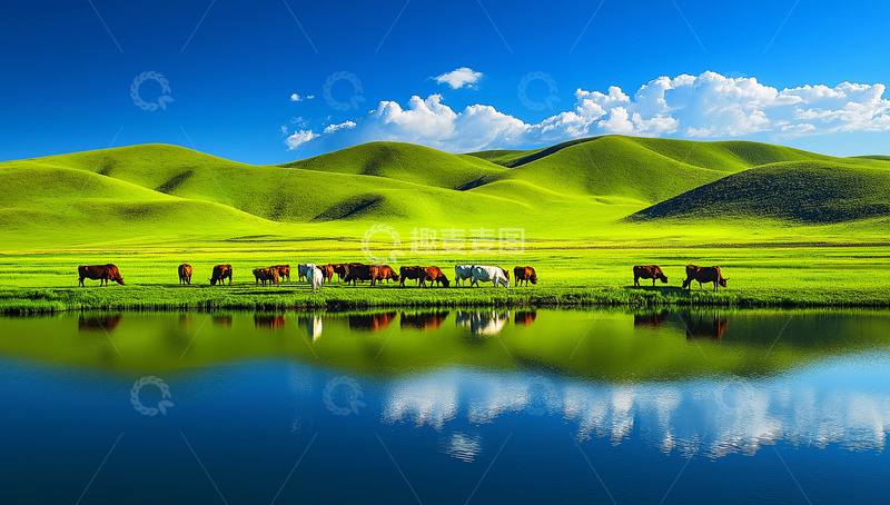 高清大图下载【趣麦麦图】呼伦贝尔大草原风景摄影图