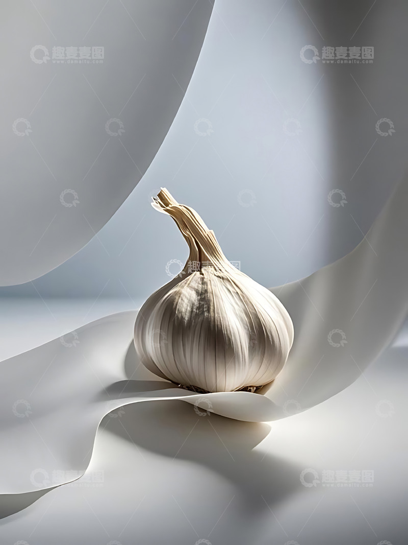 高清大图下载【趣麦麦图】新鲜蔬菜大蒜高清摄影特写1