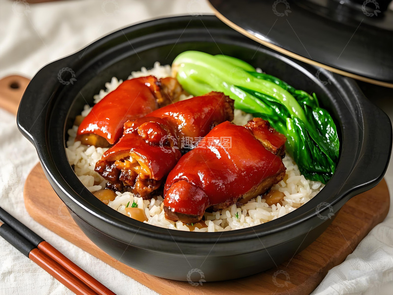 高清大图下载【趣麦麦图】美食摄影砂锅猪蹄煲2