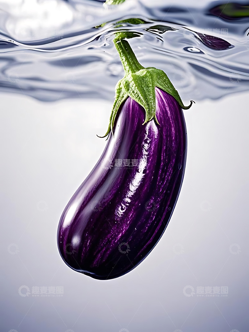 高清大图下载【趣麦麦图】新鲜蔬菜茄子高清摄影特写1