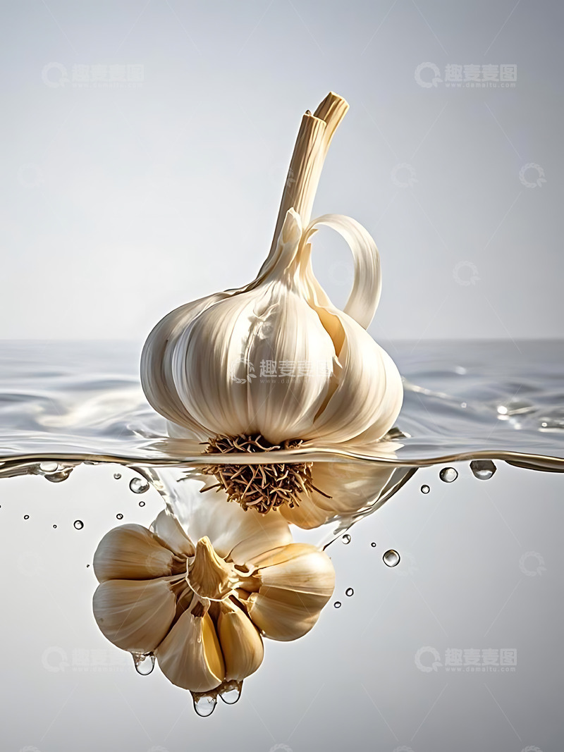 高清大图下载【趣麦麦图】新鲜蔬菜大蒜高清摄影特写5