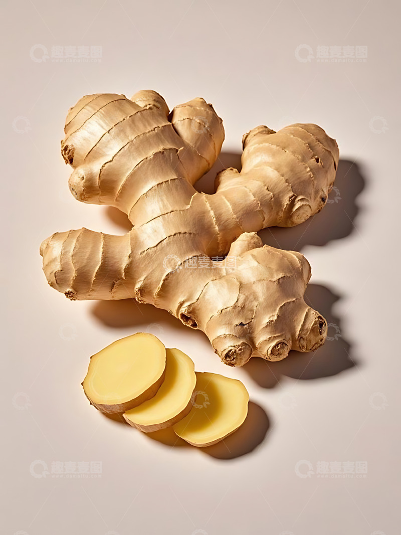 高清大图下载【趣麦麦图】新鲜果蔬调料葱姜高清摄影特写