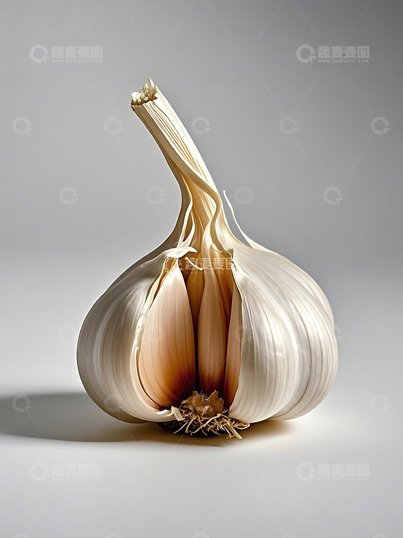高清大图下载【趣麦麦图】新鲜蔬菜大蒜高清摄影特写
