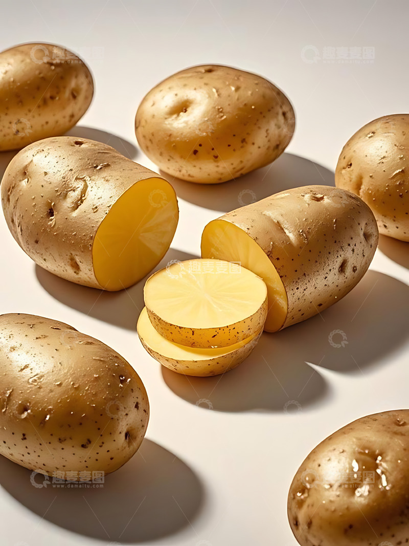 高清大图下载【趣麦麦图】新鲜蔬菜土豆高清摄影特写1