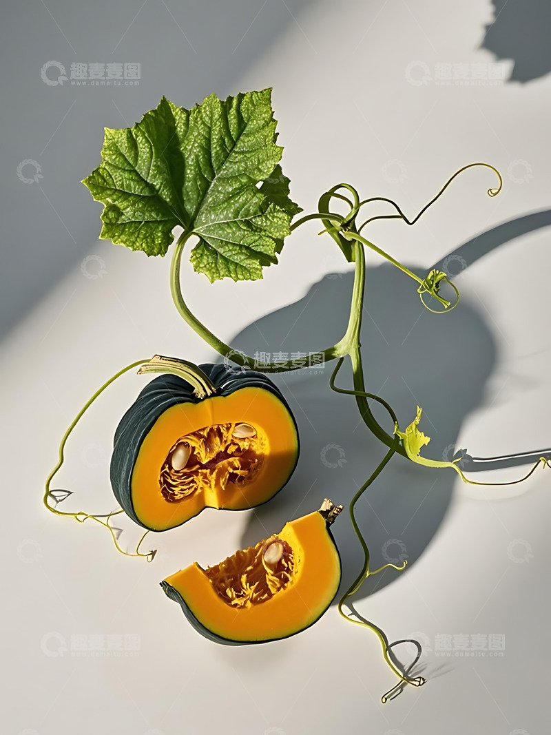 高清大图下载【趣麦麦图】新鲜蔬菜南瓜高清摄影特写1