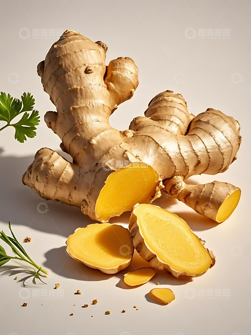 高清大图下载【趣麦麦图】新鲜果蔬调料葱姜高清摄影特写10