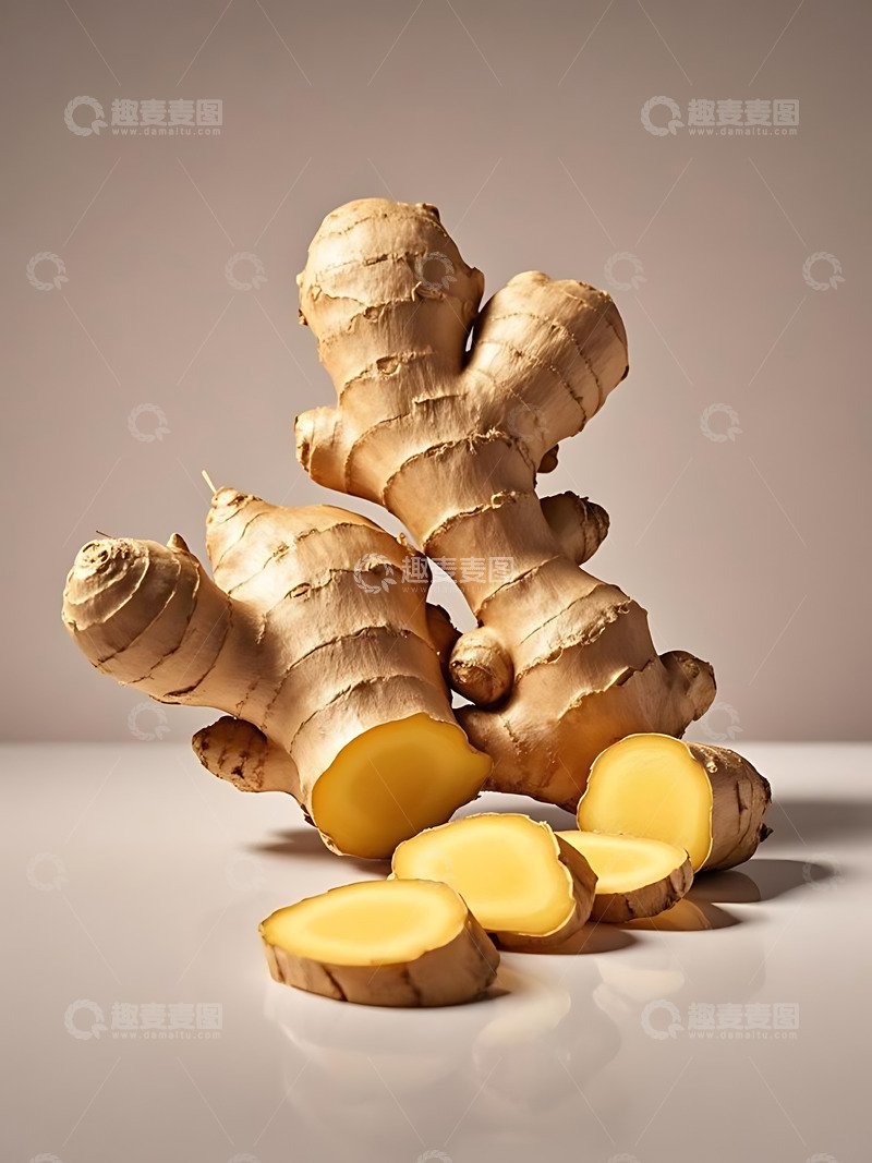 高清大图下载【趣麦麦图】新鲜果蔬调料葱姜高清摄影特写6