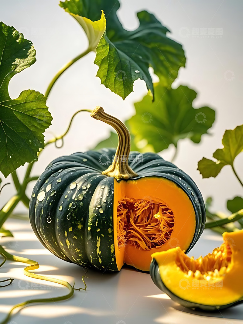高清大图下载【趣麦麦图】新鲜蔬菜南瓜高清摄影特写2