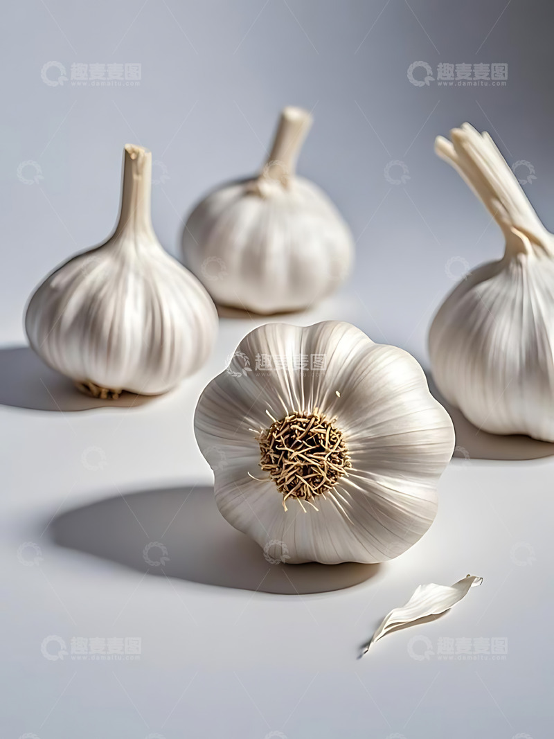 高清大图下载【趣麦麦图】新鲜蔬菜大蒜高清摄影特写7