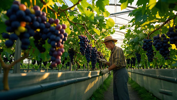 葡萄园中采摘葡萄的人1