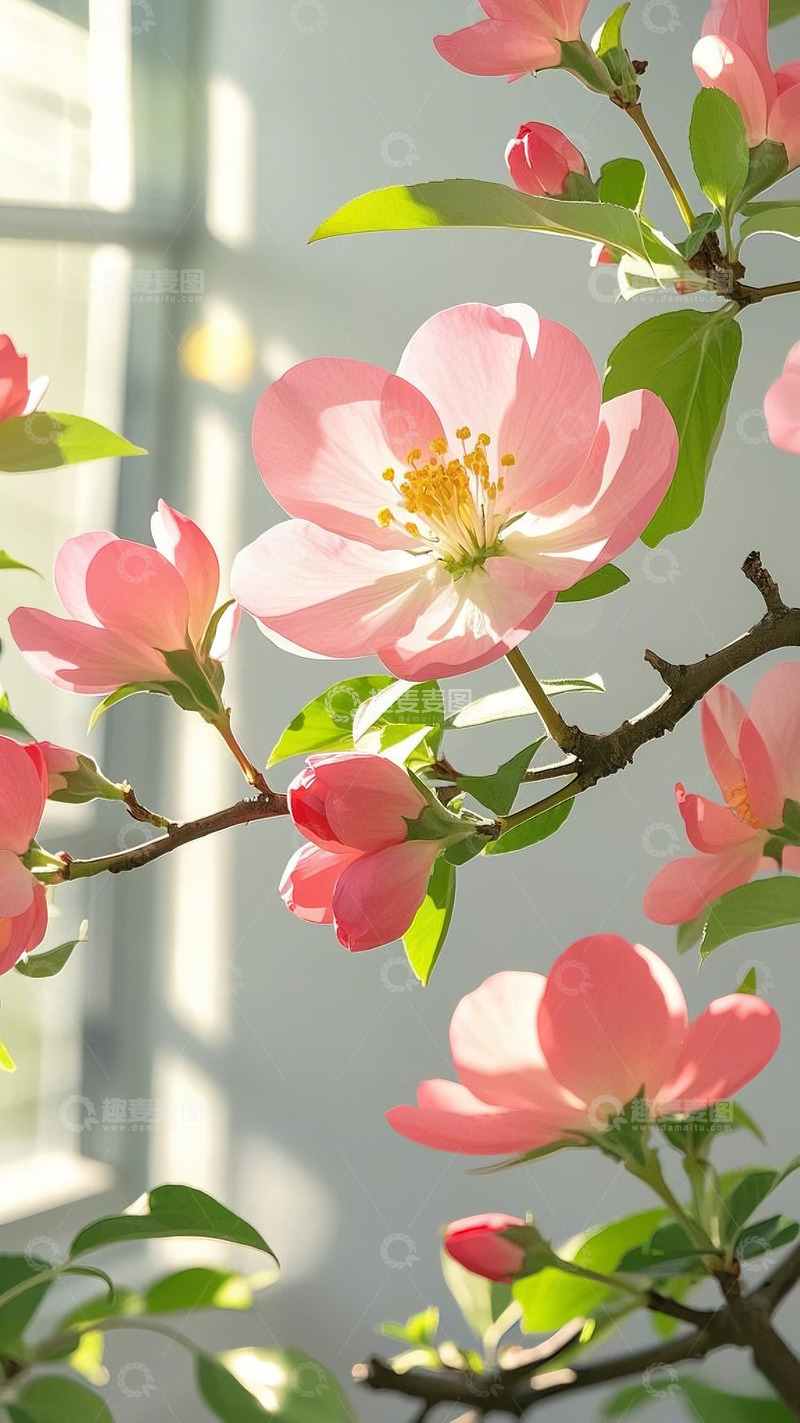 高清大图下载【趣麦麦图】粉嫩海棠花1