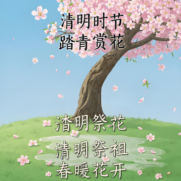清明节 插画素材海报11
