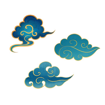 中国风国潮祥云手绘插画装饰矢量元素