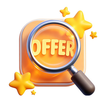 3D卡通招聘商务工作立体图标