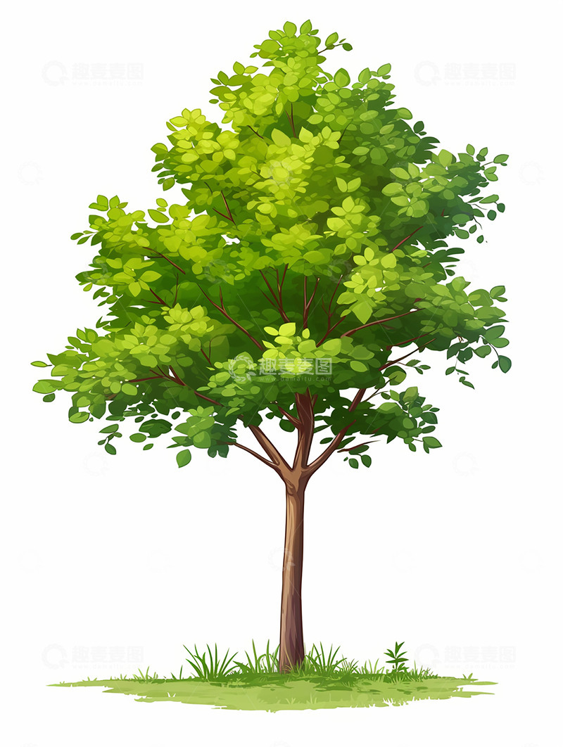 高清大图下载【趣麦麦图】绿色树苗植树节素材2