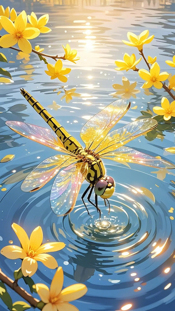 春分 油菜花 蜻蜓1