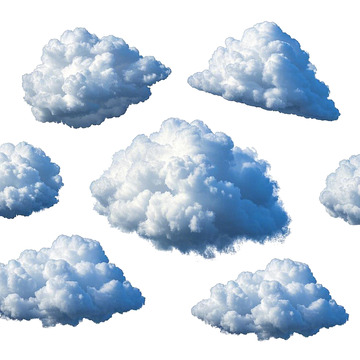 云云朵多个云写实蓝天白云