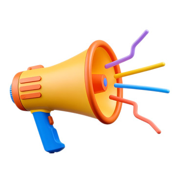 3D卡通喇叭素材1