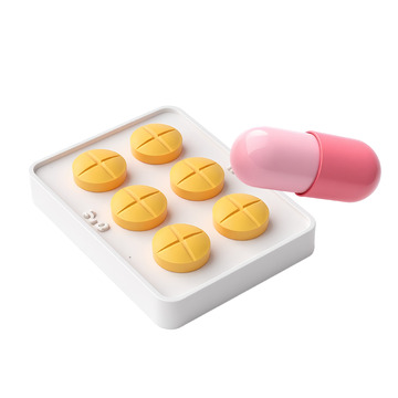 3D立体卡通医疗药片胶囊车素材