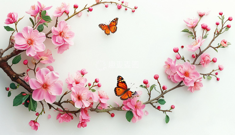 春暖花开蝴蝶飞舞