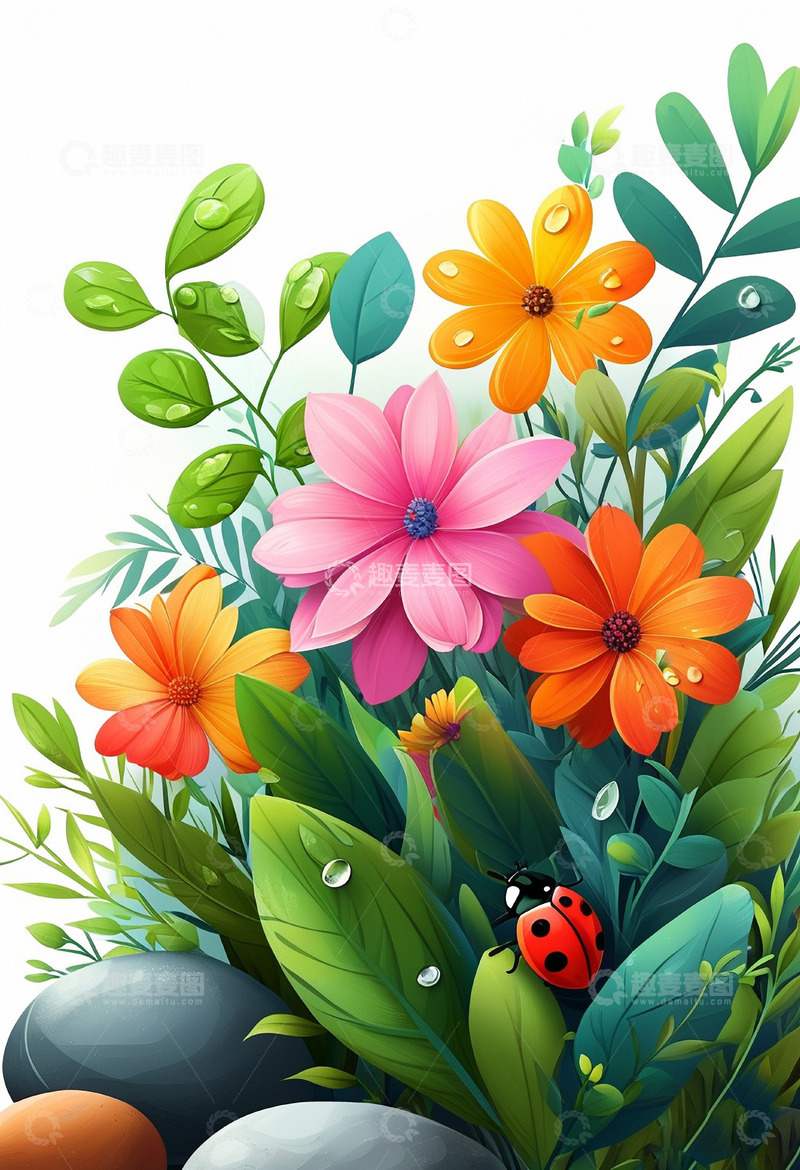 高清大图下载【趣麦麦图】春天春分绿色植物2