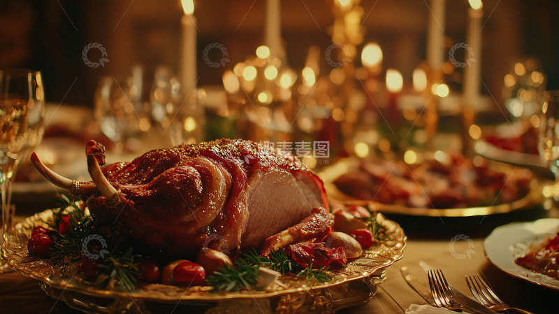 高清大图下载【趣麦麦图】烤火鸡盛宴