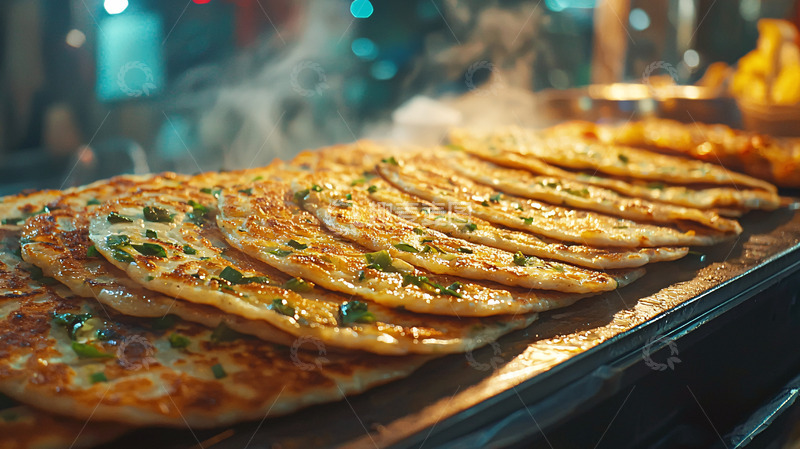 高清大图下载【趣麦麦图】香喷喷的葱油饼