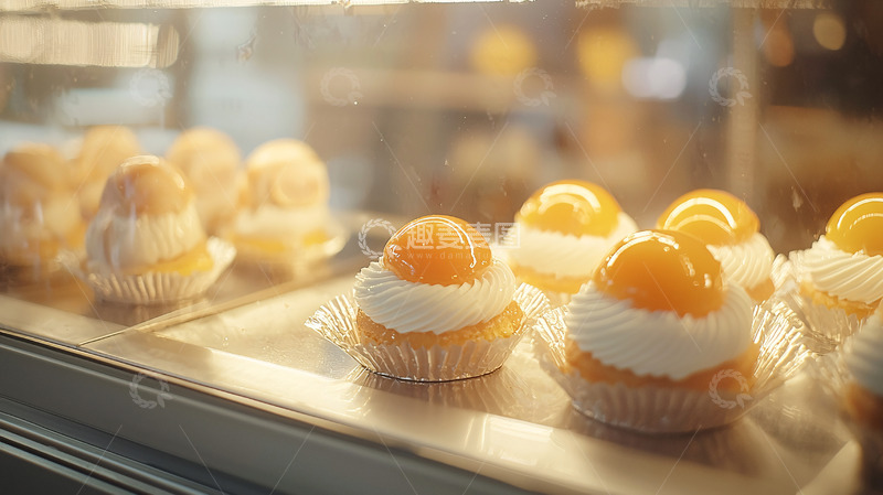 高清大图下载【趣麦麦图】橱窗里诱人的糕点