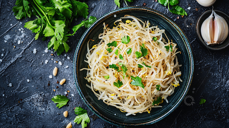 高清大图下载【趣麦麦图】凉拌豆芽