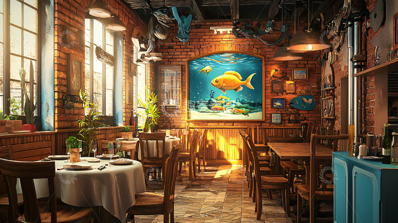 高清大图下载【趣麦麦图】复古餐厅