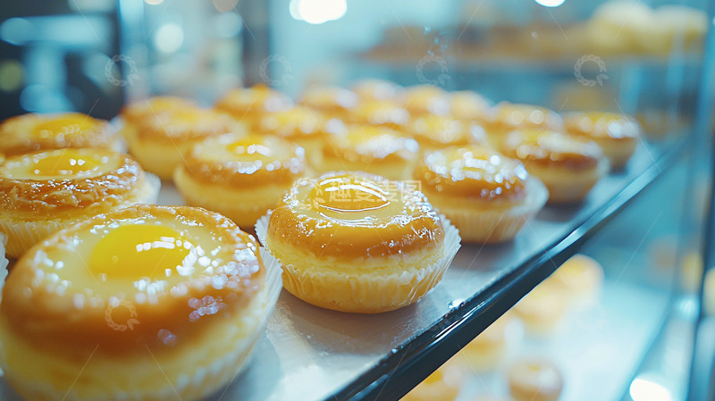 高清大图下载【趣麦麦图】诱人蛋黄酥点心特写