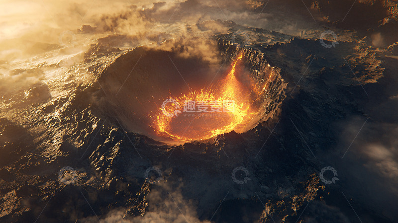 高清大图下载【趣麦麦图】火山喷发