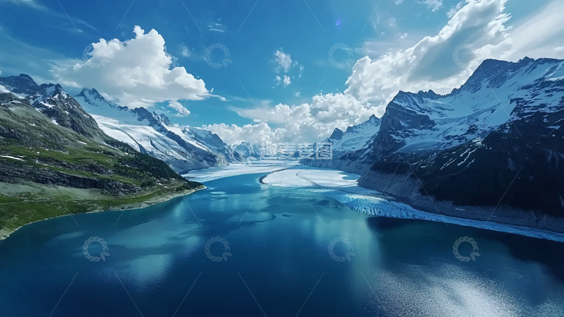 高清大图下载【趣麦麦图】雪山湖泊风景