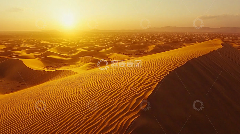 高清大图下载【趣麦麦图】沙漠日落