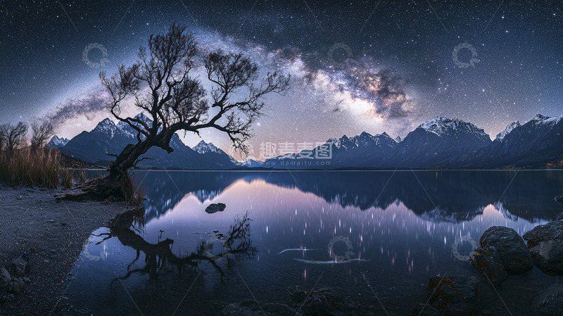 高清大图下载【趣麦麦图】星空倒影