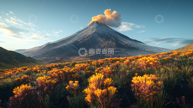 高清大图下载【趣麦麦图】火山喷发