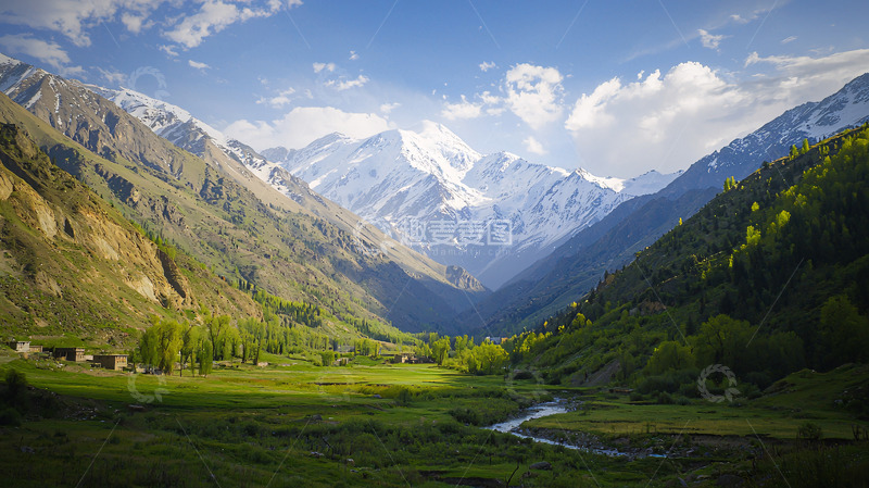 高清大图下载【趣麦麦图】雪山峡谷风景