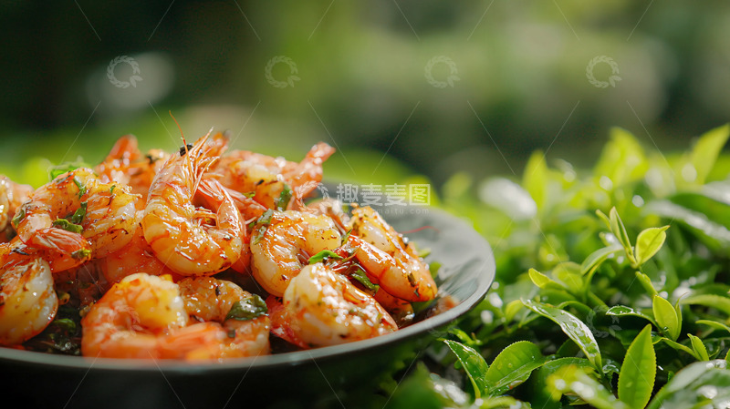 高清大图下载【趣麦麦图】美味虾仁料理