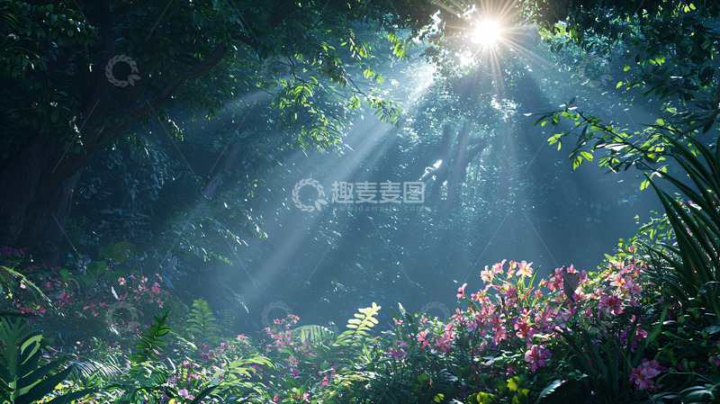 高清大图下载【趣麦麦图】阳光森林