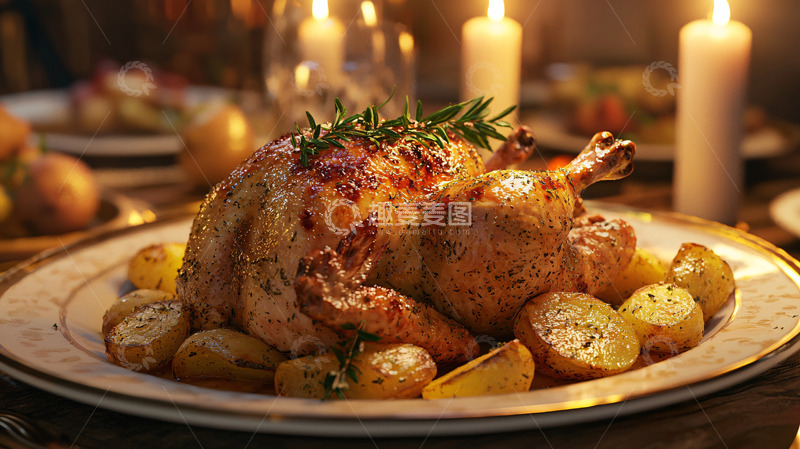 高清大图下载【趣麦麦图】烤鸡