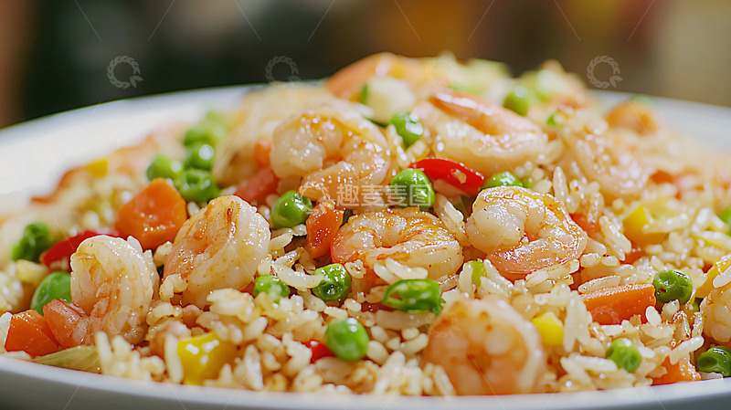 高清大图下载【趣麦麦图】虾仁炒饭