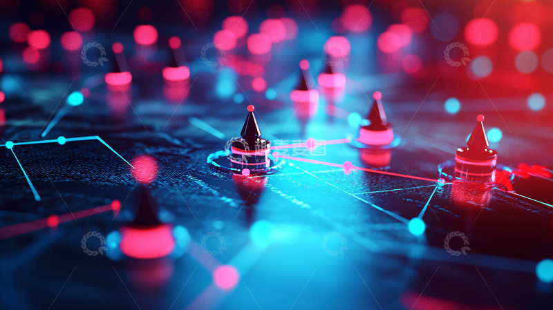 高清大图下载【趣麦麦图】科技感网络连接图