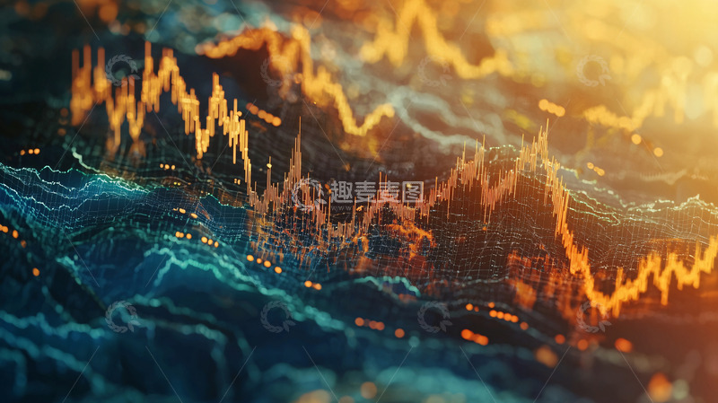 高清大图下载【趣麦麦图】抽象数据波动图